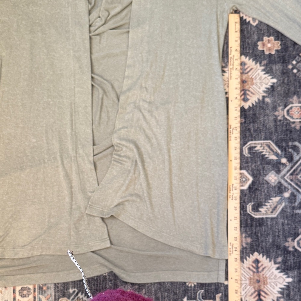 Athleta Light Green Hooded Long Sleeve Midi Cardigan Side Slit Thumb Hole Large - Picture 9 of 11